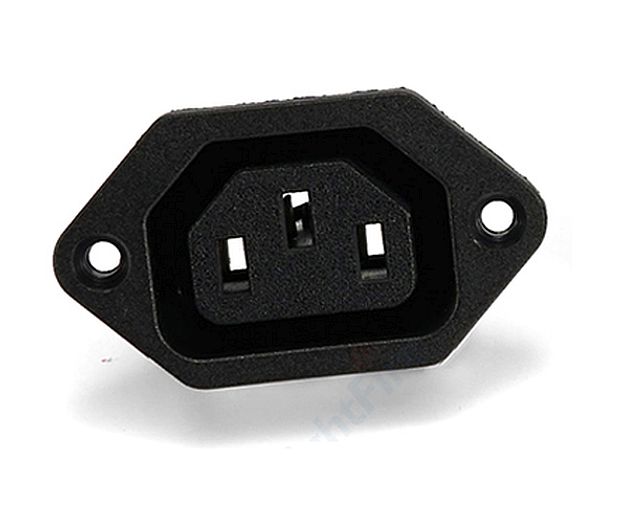 Power connector C13 female plug inbouw